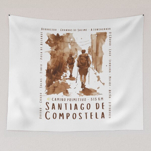 Item preview, Camino Primitivo - Camino de Santiago designed and sold by Sketch-Shack.
