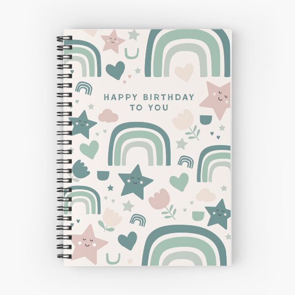 Item preview, Happy Birthday Rainbow Stars Flowers Card designed and sold by mintandmabel.