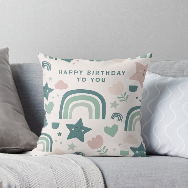 Item preview, Happy Birthday Rainbow Stars Flowers Card designed and sold by mintandmabel.