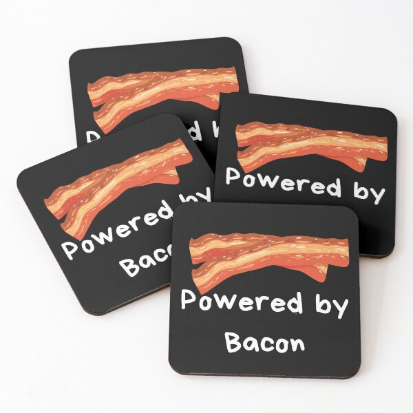 Item preview, Powered by Bacon - white designed and sold by VasInd.