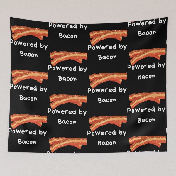Item preview, Powered by Bacon - white designed and sold by VasInd.