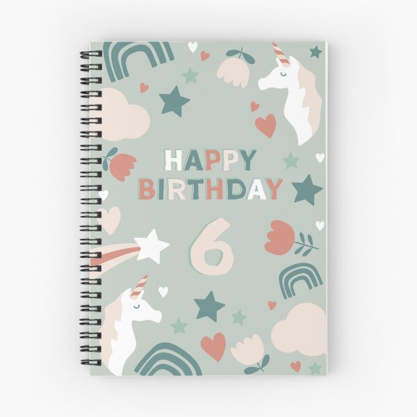 Item preview, Unicorn Birthday Card Age 6 Year Old designed and sold by mintandmabel.