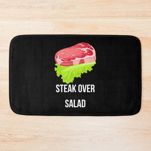 Item preview, Steak over Salad - white designed and sold by VasInd.