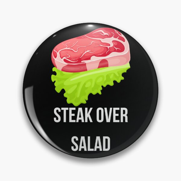 Item preview, Steak over Salad - white designed and sold by VasInd.