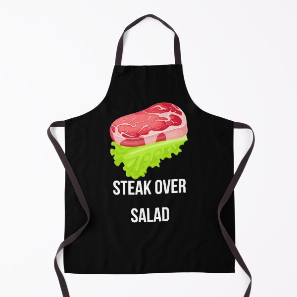 Item preview, Steak over Salad - white designed and sold by VasInd.