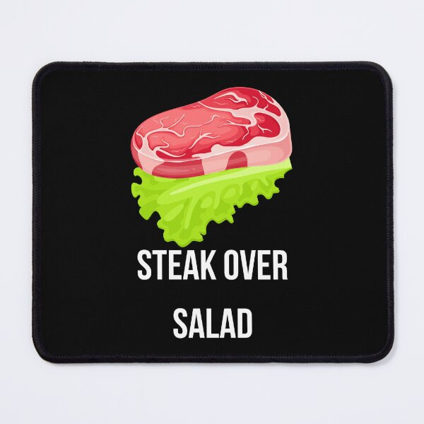 Item preview, Steak over Salad - white designed and sold by VasInd.