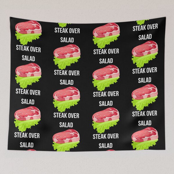 Item preview, Steak over Salad - white designed and sold by VasInd.