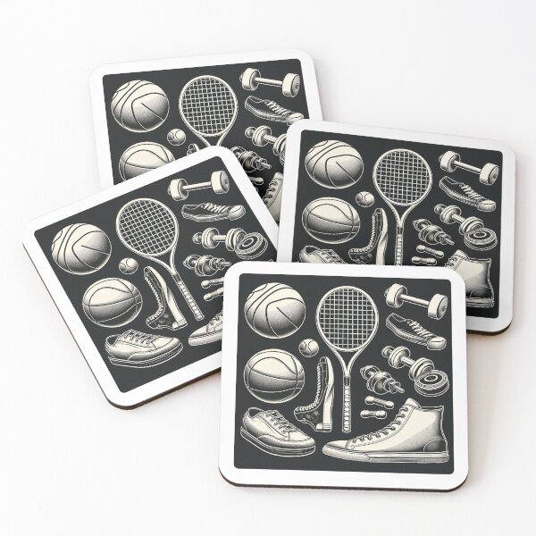 Item preview, AI Art: Black & White Vintage Sports Equipment Design – Retro Athletic Style for Oldschool Clothing & Accessories designed and sold by knalpot-design.