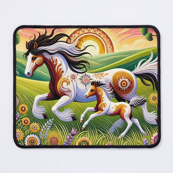 Item preview, Playful Mare and Foal Pinto Horses designed and sold by alw951.
