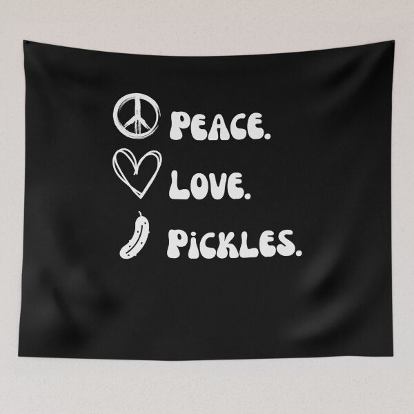 Item preview, Funny Peace. Love. Pickles. pickle eater humor pickling designed and sold by snowry.