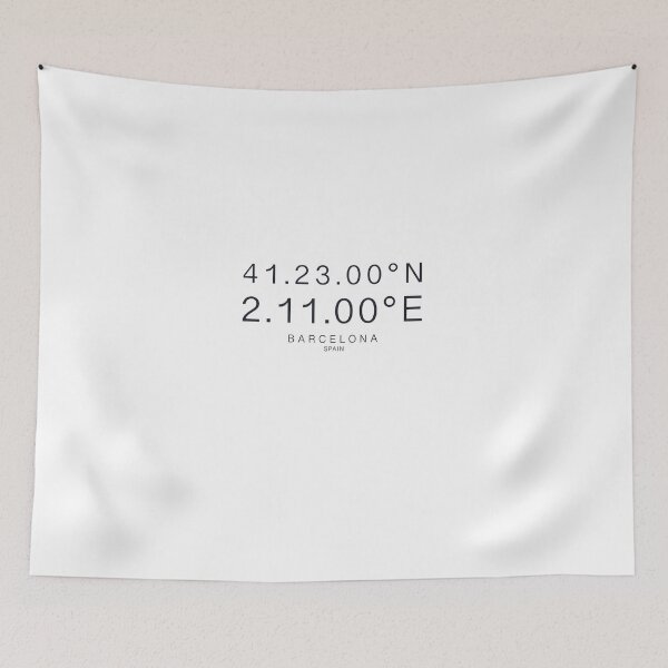 Item preview, Barcelona Spain coordinates designed and sold by dudaoliveira.art.