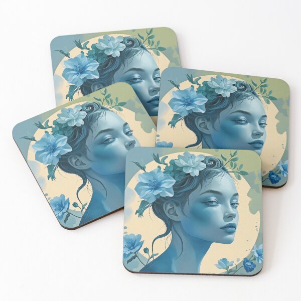 Item preview, Blue Serenity Portrait designed and sold by SamartkitDesign.