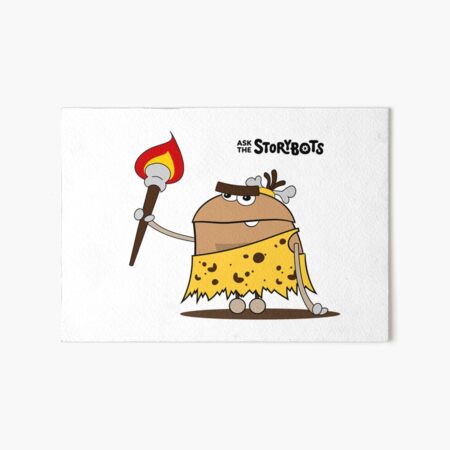 Artikel-Vorschau von Höhlenmensch-Bot mit Feuerfackel | StoryBots Fan Art, designt und verkauft von MAN  FROM MARS.