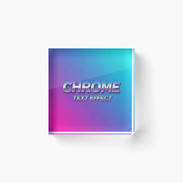 Item preview, Chrome Text Effect with Y2K Gradient Background designed and sold by javastocks.