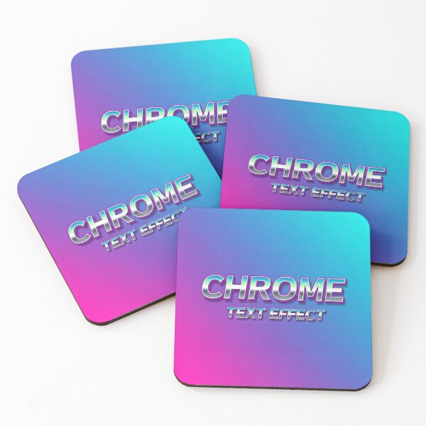 Item preview, Chrome Text Effect with Y2K Gradient Background designed and sold by javastocks.