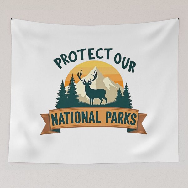 Item preview, Protect our national parks - deer resist save the environment hands off  designed and sold by SkeletonsDanger.