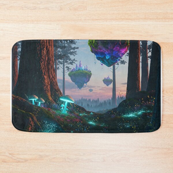 Item preview, Surreal Dreamlike Forest with Floating Islands designed and sold by javastocks.