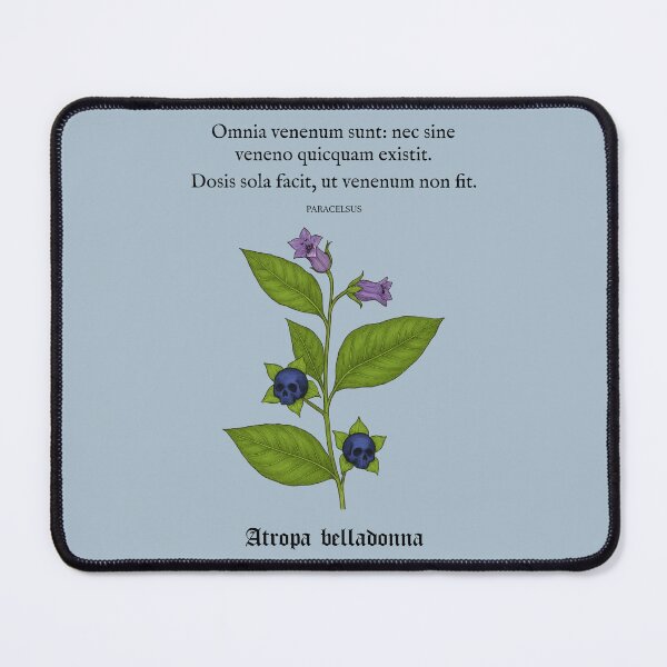 Item preview, Atropa belladonna – Vintage Herbal Medicine Design, Paracelsus Quote designed and sold by LeliMystic.