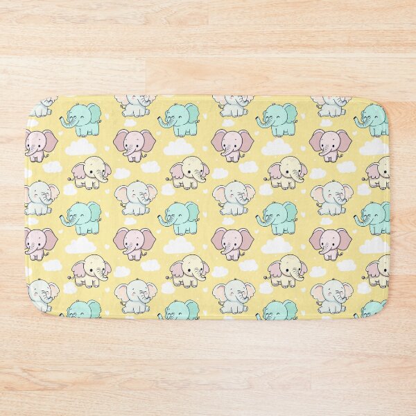Item preview, Elephants (yellow) designed and sold by WildLakePatterns.