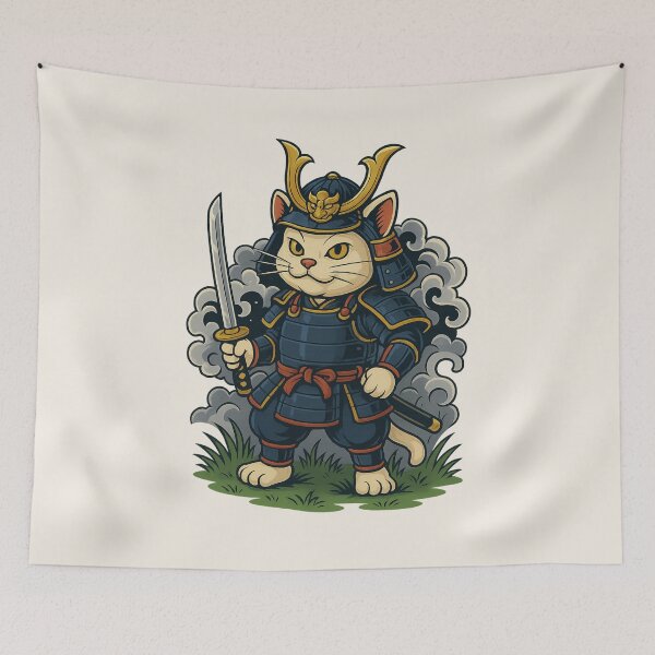 Item preview, Katsu the Samurai Maneki-Neko designed and sold by Cescocir1992.