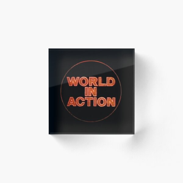 World In Action Acrylic Block