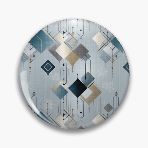 Artikelvorschau, Geometrische Winterharmonie – Nahtloses Muster mit Art-Deco-Rauten und Schneeflockenmotiven entworfen und verkauft von Moisky Patterns.
