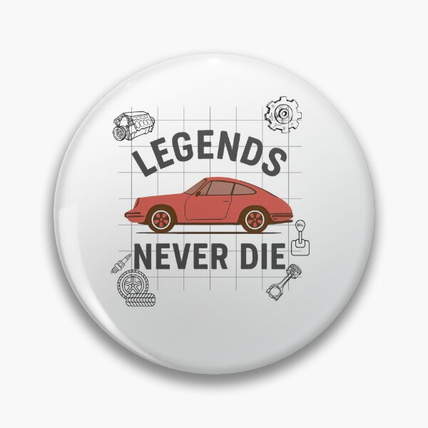 Artikelvorschau, LEGENDS NEVER DIE – Retro-Sportwagen-Tribut-Design für Autonarren und Oldtimer-Fans entworfen und verkauft von Wizard-shop1.
