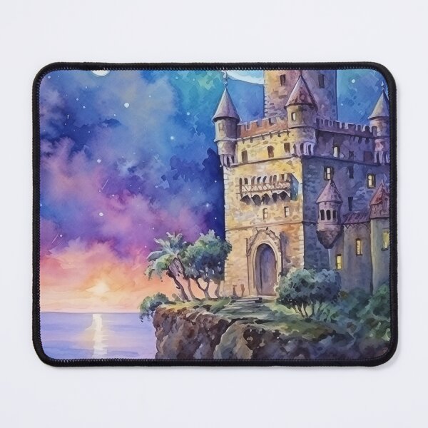 Item preview, Moonlit Magic Over a Portuguese Cliffside Castle designed and sold by Anuchartl.