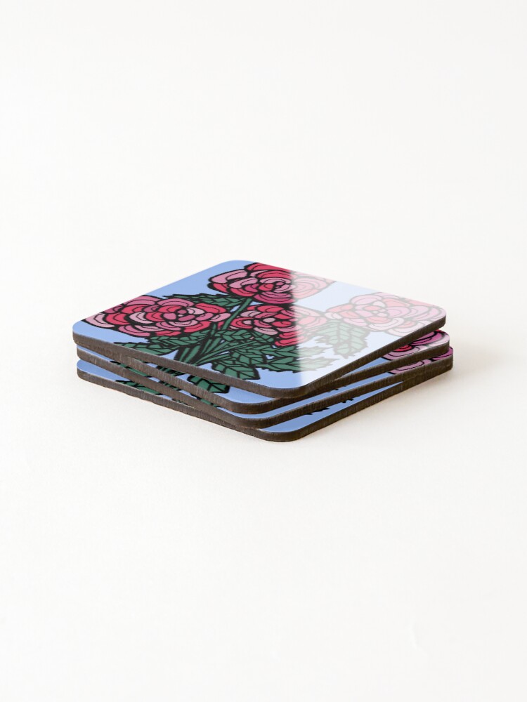 Thumbnail 4 of 5, Coasters (Set of 4), Floodle ROSES designed and sold by Besmith.