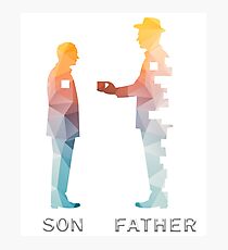Vintage Father And Son Funny Father's Day T-shirts Photographic Print