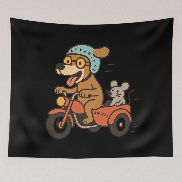 Item preview, Friends On A Motorbike Adventure Awaits designed and sold by SurrealArtSzysz.