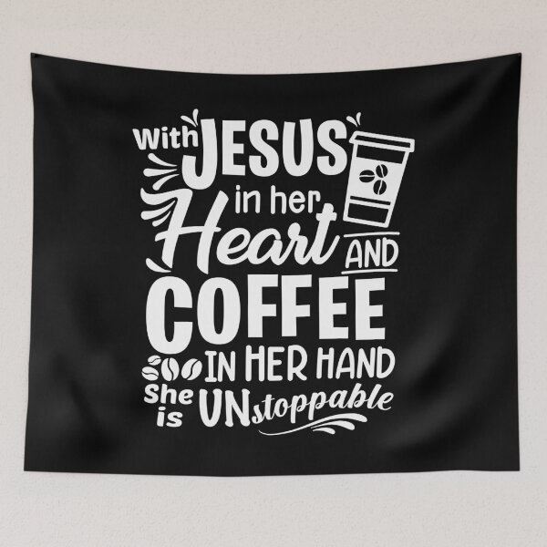 Item preview, Jesus Heart Coffee Hand Unstoppable designed and sold by DarylWelsh2024.