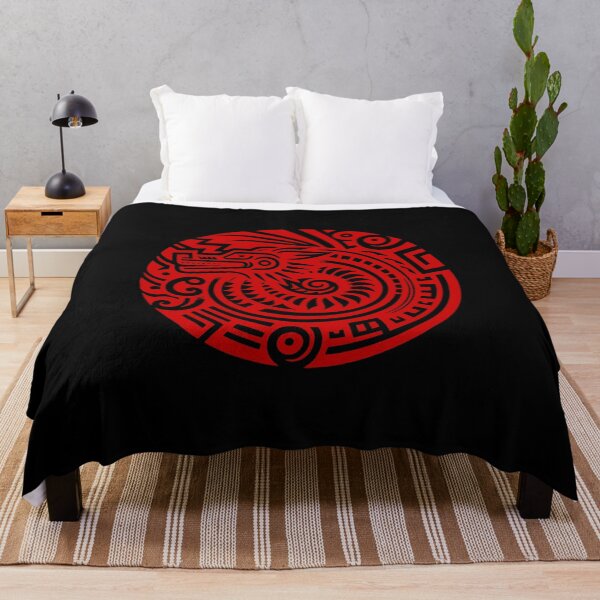 Item preview, Aztec Dragon Spiral – Tribal Red Mythical Beast Design designed and sold by MAN FROM MARS.