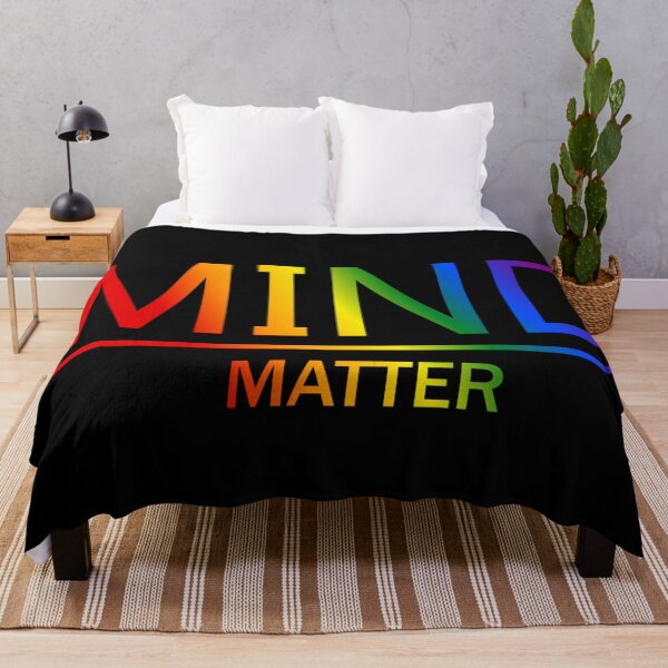 Item preview, Mind Matter , Classic pride flag graphic, rainbow text graphic, mental health matters, mindfulness, self love, designed and sold by PrideBeProud.