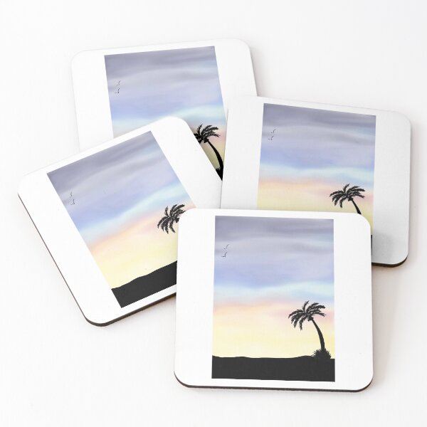 Item preview, A serene sunset with a Palm tree designed and sold by iamstuteegaur.