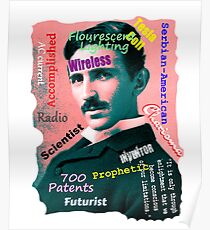 Tesla in Text Poster