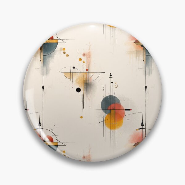 Item preview, Futuristic Abstract Geometric Seamless Pattern with Circular Forms and Linear Accents in Warm Tones designed and sold by Moisky Patterns.