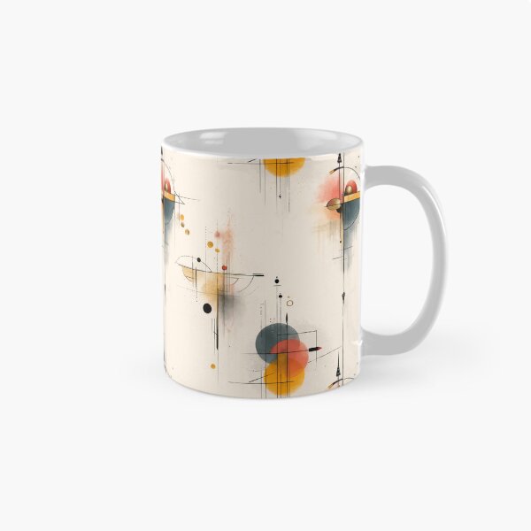 Item preview, Futuristic Abstract Geometric Seamless Pattern with Circular Forms and Linear Accents in Warm Tones designed and sold by Moisky Patterns.