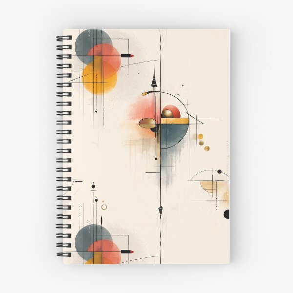 Item preview, Futuristic Abstract Geometric Seamless Pattern with Circular Forms and Linear Accents in Warm Tones designed and sold by Moisky Patterns.