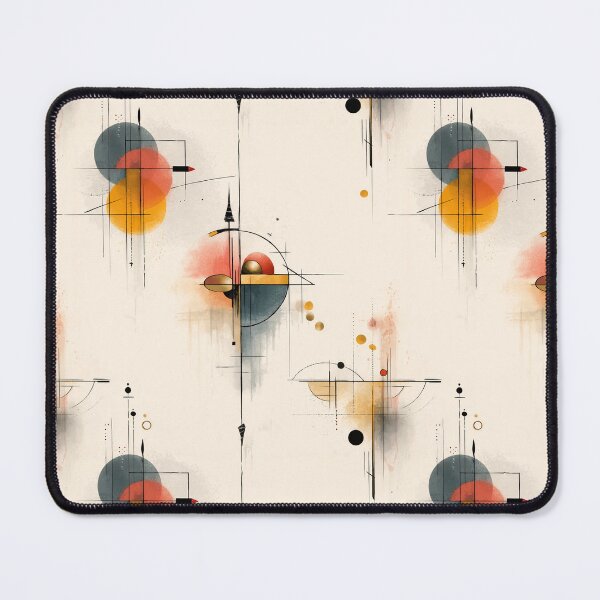 Item preview, Futuristic Abstract Geometric Seamless Pattern with Circular Forms and Linear Accents in Warm Tones designed and sold by Moisky Patterns.