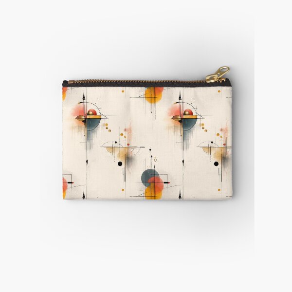 Item preview, Futuristic Abstract Geometric Seamless Pattern with Circular Forms and Linear Accents in Warm Tones designed and sold by Moisky Patterns.