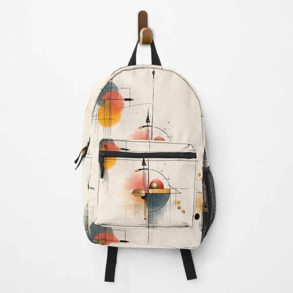 Item preview, Futuristic Abstract Geometric Seamless Pattern with Circular Forms and Linear Accents in Warm Tones designed and sold by Moisky Patterns.