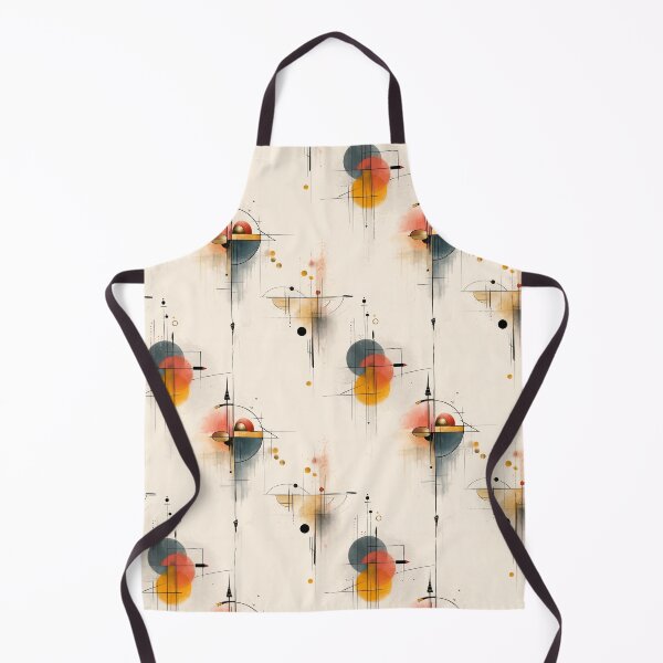 Item preview, Futuristic Abstract Geometric Seamless Pattern with Circular Forms and Linear Accents in Warm Tones designed and sold by Moisky Patterns.