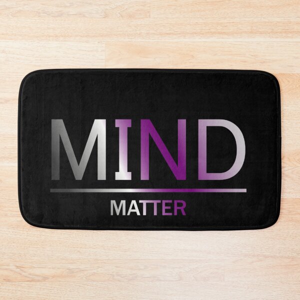Item preview, Mind Matter, Demisexual pride flag graphic, rainbow text graphic, mental health matters, mindfulness, self love,  designed and sold by PrideBeProud.