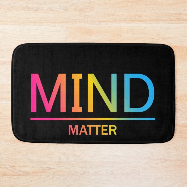 Item preview, Mind Matter, Pansexual pride flag graphic, rainbow text graphic, mental health matters, mindfulness, self love,  designed and sold by PrideBeProud.