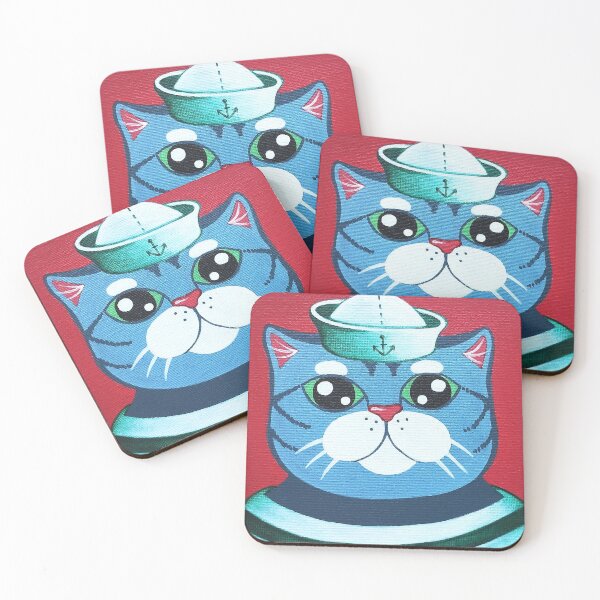 Item preview, Grey Sailor Cat designed and sold by YanaZayikinaArt.