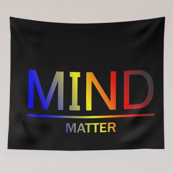 Item preview, Mind Matter, Polyamory pride flag graphic, rainbow text graphic, mental health matters, mindfulness, self love,  designed and sold by PrideBeProud.
