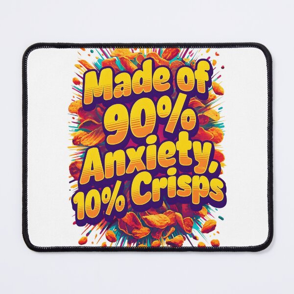 Item preview, Made of 90% Anxiety, 10% Crisps – Funny Anxiety & Snack Humor Design designed and sold by THETEEHEEPARTY.