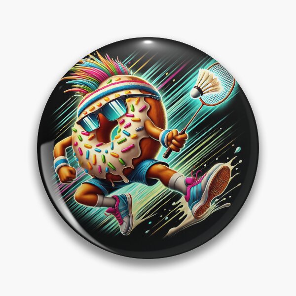 Item preview, Donut Playing Badminton Donut Lover Badminton Player designed and sold by Kimberley King Art  King Art.