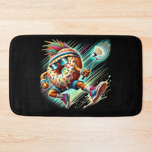 Item preview, Donut Playing Badminton Donut Lover Badminton Player designed and sold by Kimberley King Art  King Art.